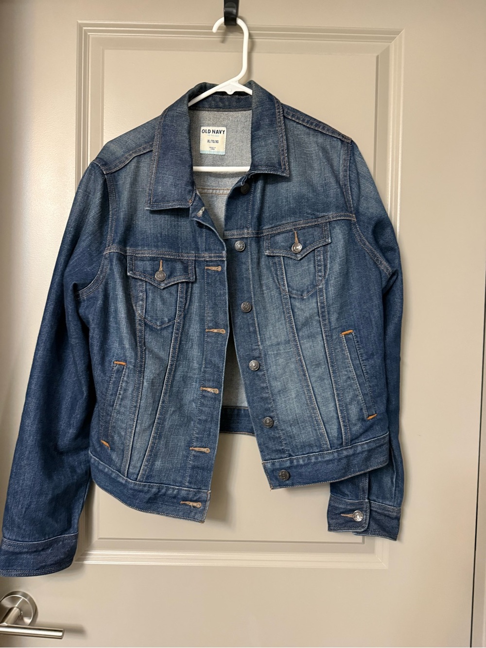 Old Navy Blue Denim Jacket with Button Front